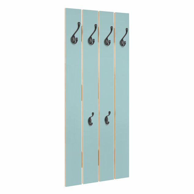 Wooden coat rack - Pastel Turquoise
