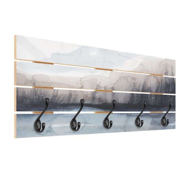 Wooden coat rack - Lakeside With Mountains I