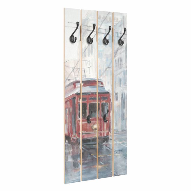 Wooden coat rack - Tram Study II