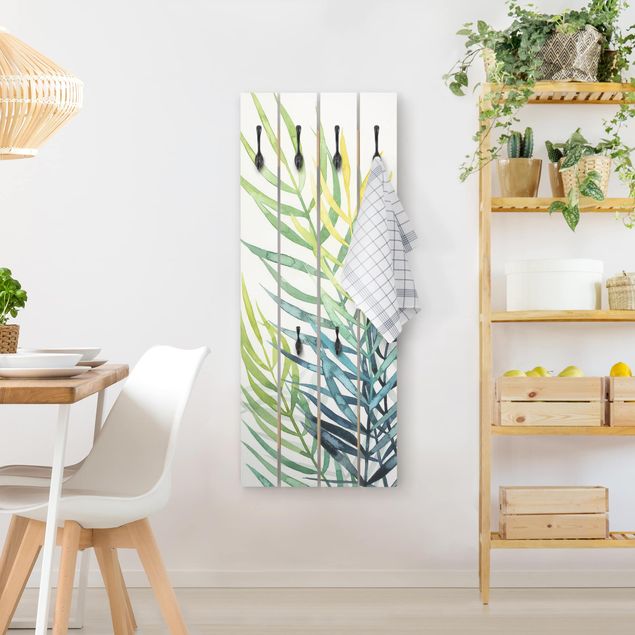 Wooden coat rack - Tropical Foliage - Palme