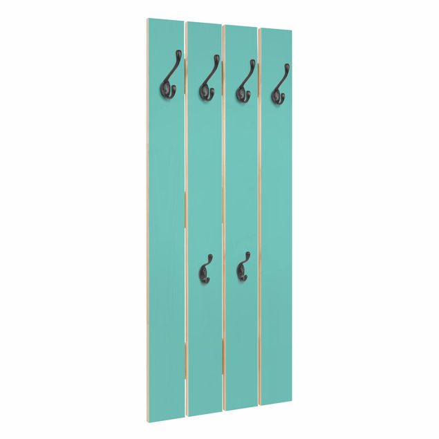 Wooden coat rack - Turquoise