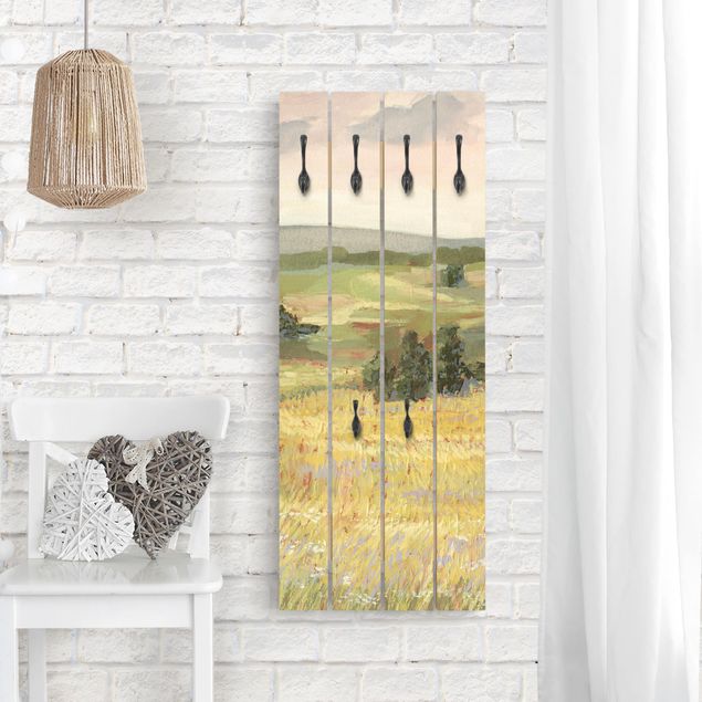 Wooden coat rack - Meadow In The Morning I