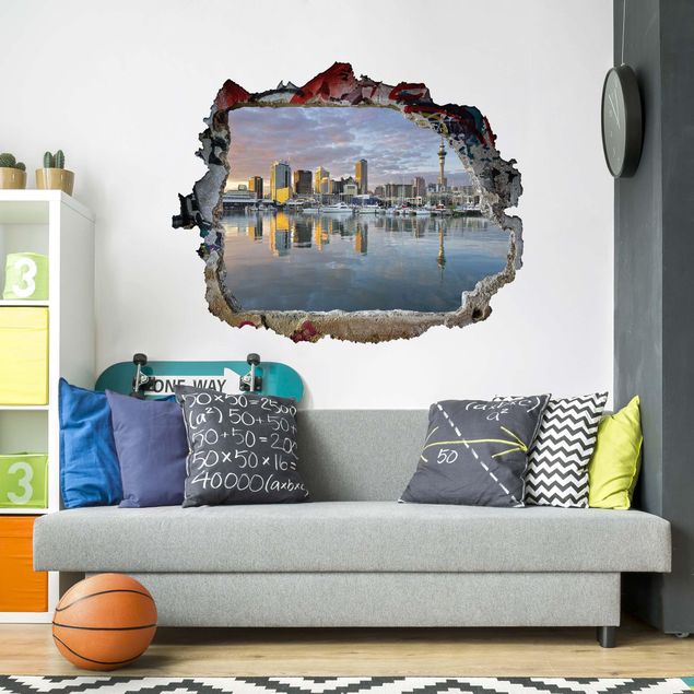 Wall stickers city ​​names Auckland Skyline Sunset