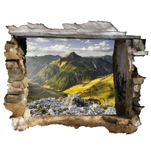 Wall sticker - Mountains And Valley Of The Lechtal Alps In Tirol