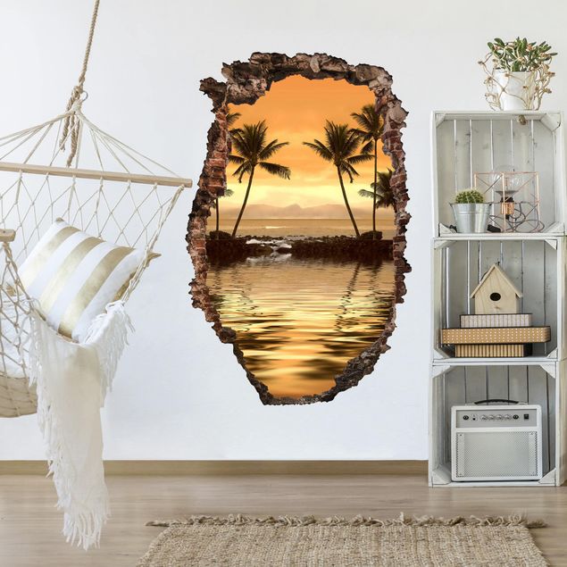 Wall stickers 3d Caribbean Sunset I