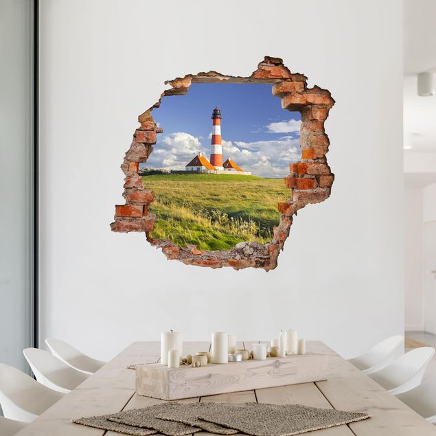 3d wallpaper sticker Lighthouse In Schleswig-Holstein