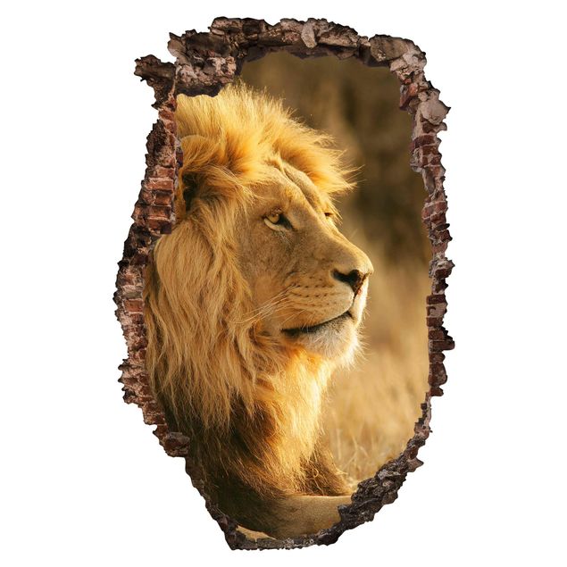 3d wall art stickers King Lion