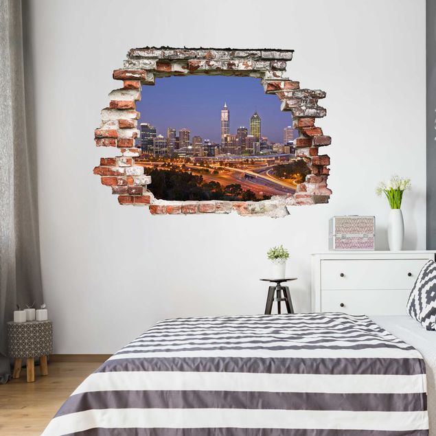 Wall stickers city ​​names Perth Skyline