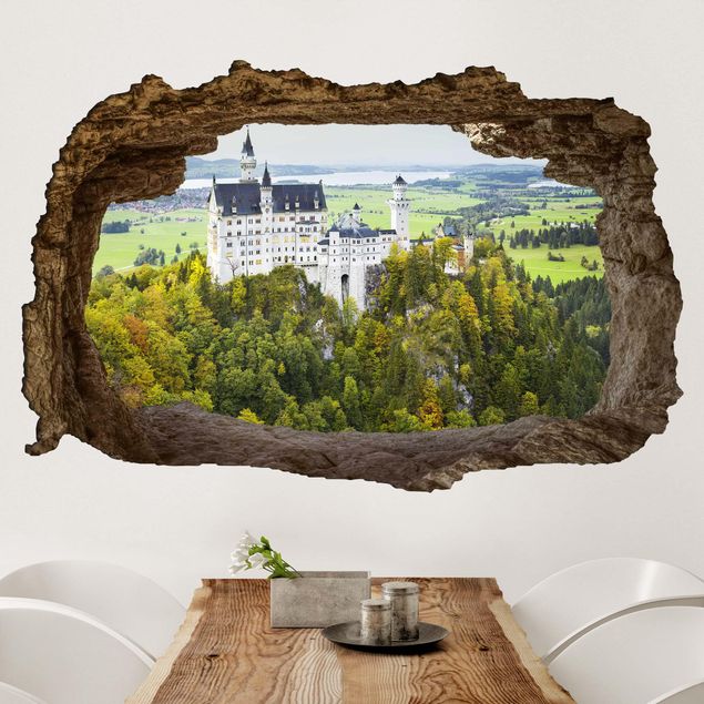 3d wall art stickers Neuschwanstein Castle Panorama