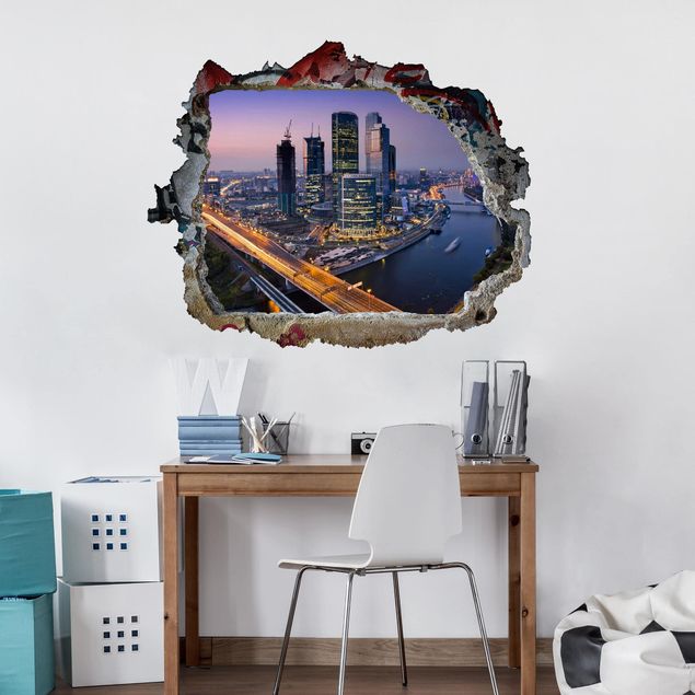 Cityscape wall stickers Sunset Over Moscow