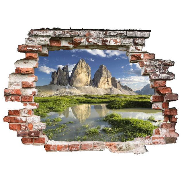 Wall sticker - South Tyrolean Zinnen And Water Reflection