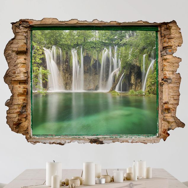 Wall stickers 3d Waterfall Plitvice Lakes