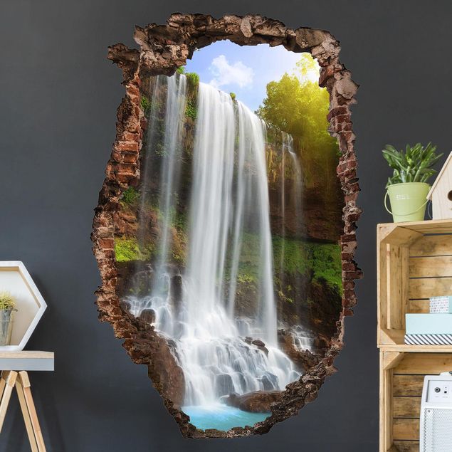 Wall decal forest Waterfalls