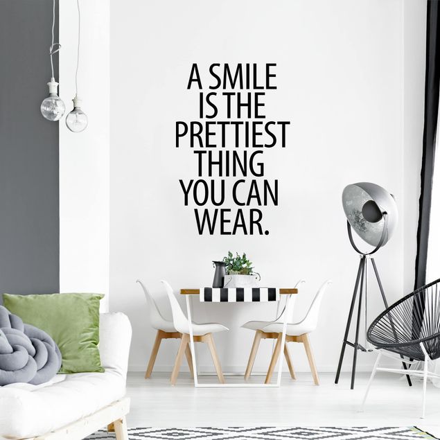 Wall stickers A Smile Is The Prettiest Thing Sans Serif