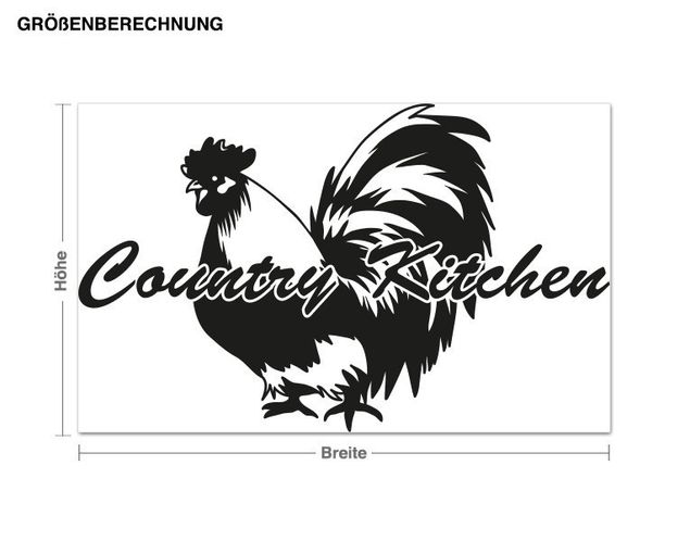 Wall sticker - Country Kitchen with Rooster