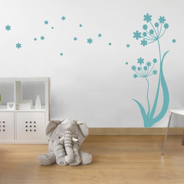 Golf wall stickers Flower in the wind