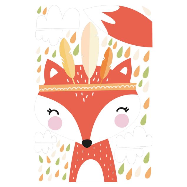 Wall stickers animals Indian Fox
