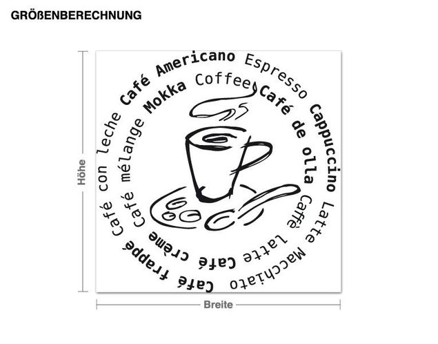 Wall sticker - Coffee round