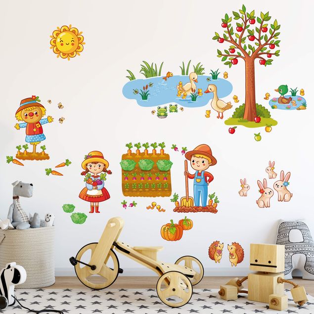 Animal print wall stickers Farm - Garden Set