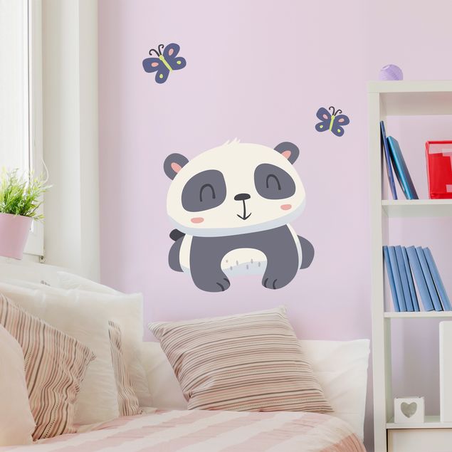 Wall stickers animals Panda With Butterflies