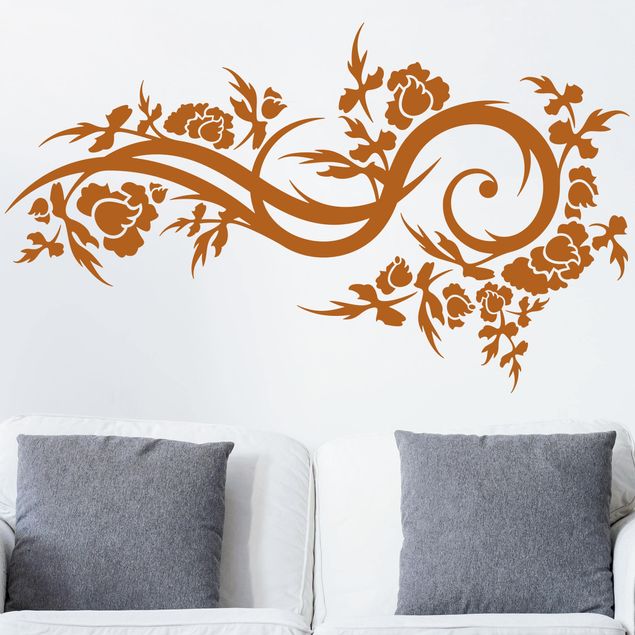 Wall stickers tendril Floral wave