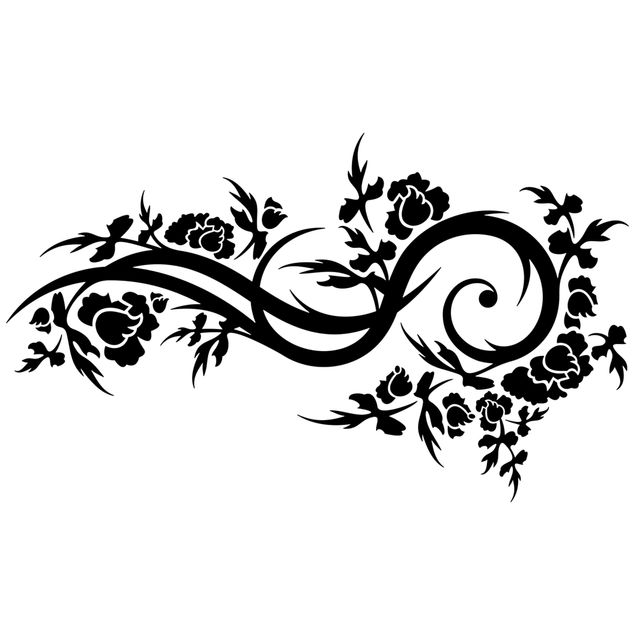 Wall stickers flower Floral wave