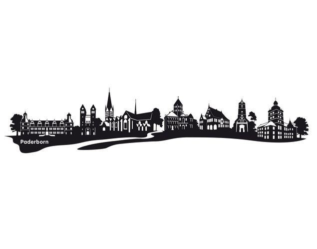 Wall stickers architecture and skylines No.AC13 Paderborn Skyline