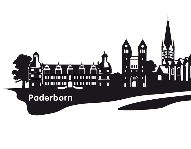 Wall stickers city ​​names No.AC13 Paderborn Skyline