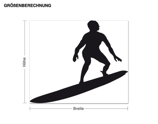 Wall sticker - Surfer Illustration