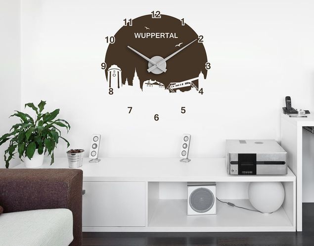 Wall stickers city ​​names Clock No.RS170 Wuppertal