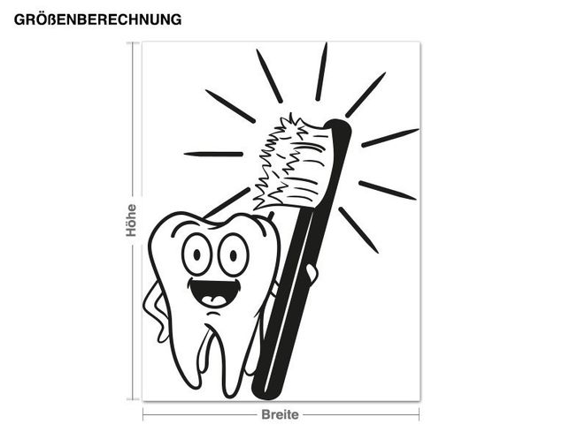 Wall sticker - Brush your teeth