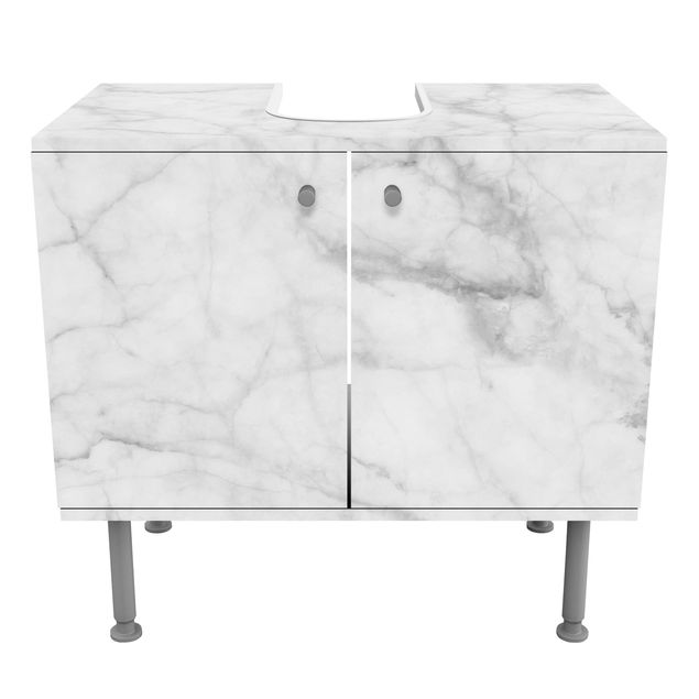 Wash basin cabinet design - Bianco Carrara
