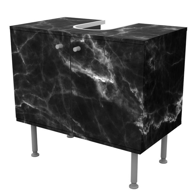 Wash basin cabinet design - Nero Carrara