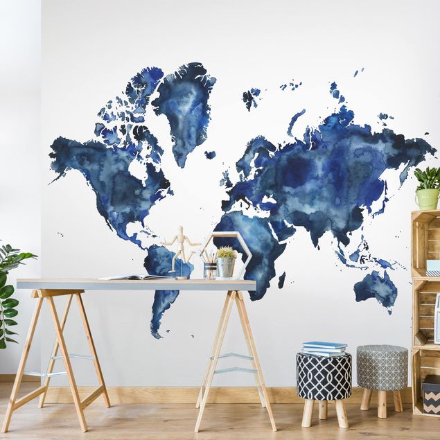 Wallpapers Water World Map Light