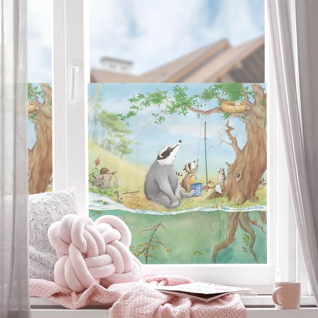 Window decoration - Wassili Raccoon - A Lift for Elsa