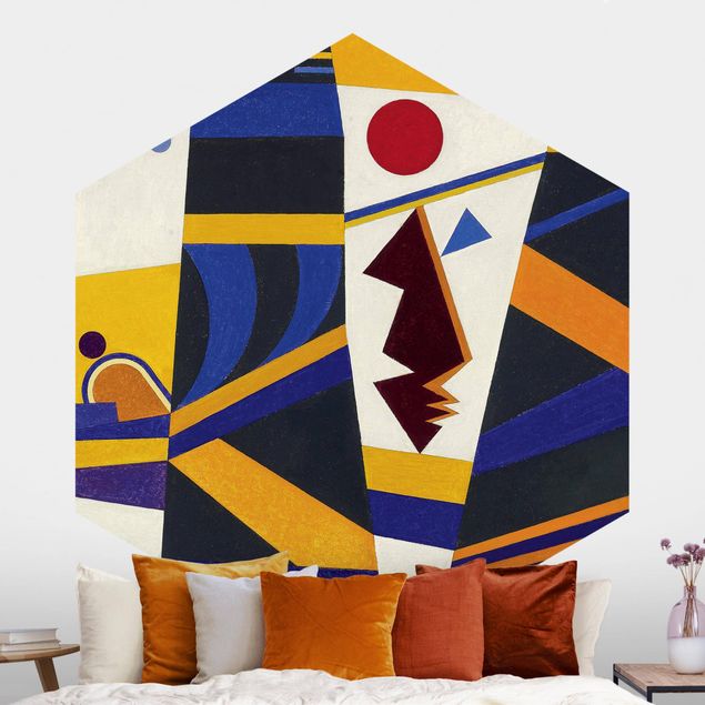 Self-adhesive hexagonal wall mural Wassily Kandinsky - Bond
