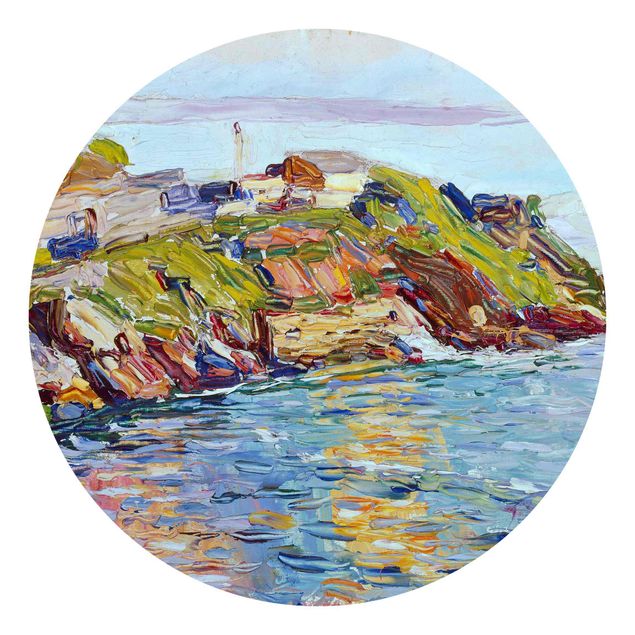 Self-adhesive round wallpaper - Wassily Kandinsky - Rapallo, The Bay