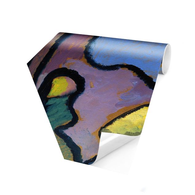 Self-adhesive hexagonal pattern wallpaper - Wassily Kandinsky - Improvisation