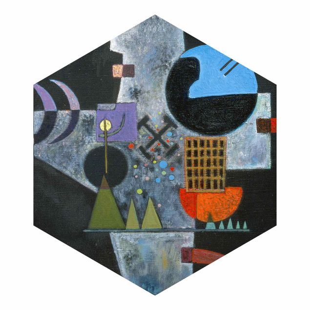 Self-adhesive hexagonal pattern wallpaper - Wassily Kandinsky - Cross