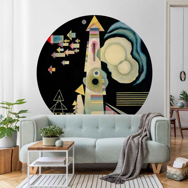 Self-adhesive round wallpaper - Wassily Kandinsky - Arrows
