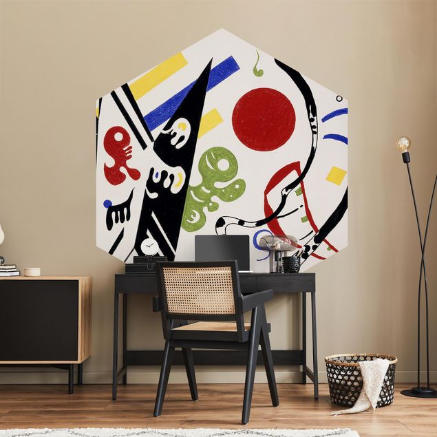 Self-adhesive hexagonal pattern wallpaper - Wassily Kandinsky - Reciproque