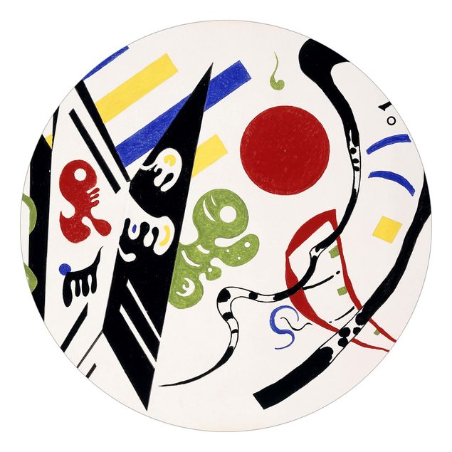 Self-adhesive round wallpaper - Wassily Kandinsky - Reciproque