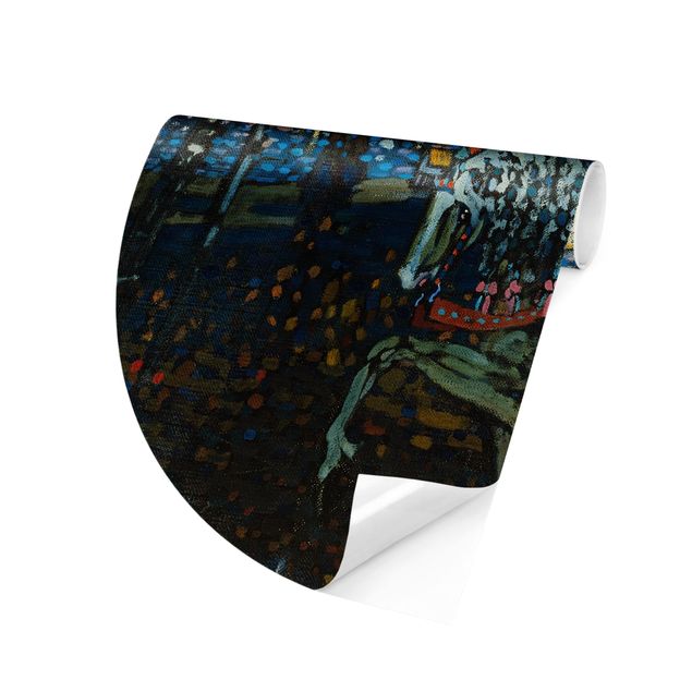 Self-adhesive round wallpaper - Wassily Kandinsky - Riding Paar
