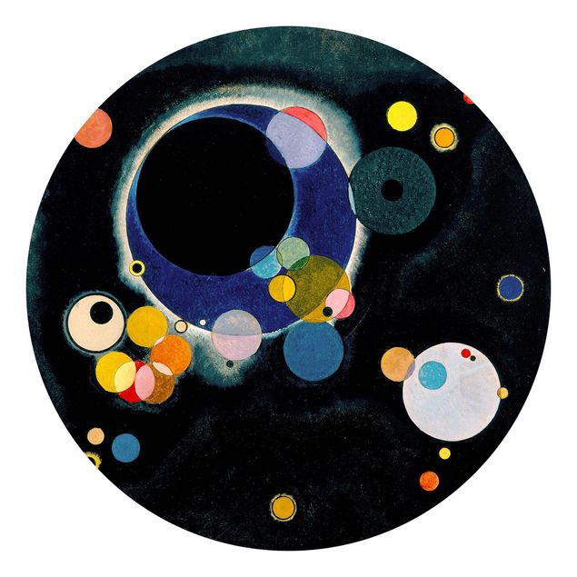 Self-adhesive round wallpaper - Wassily Kandinsky - Sketch Circles