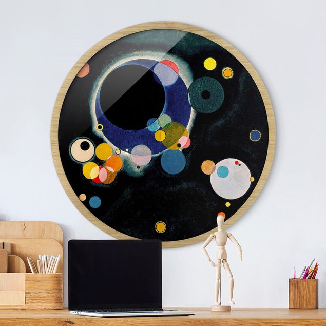 Framed prints round Wassily Kandinsky - Sketch Circles