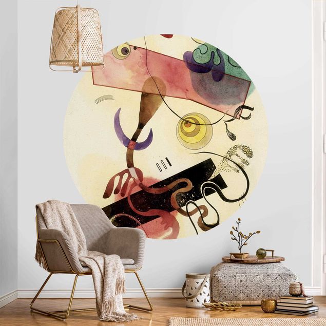 Self-adhesive round wallpaper - Wassily Kandinsky - Taches