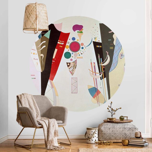 Self-adhesive round wallpaper - Wassily Kandinsky - Reciprocal Accord