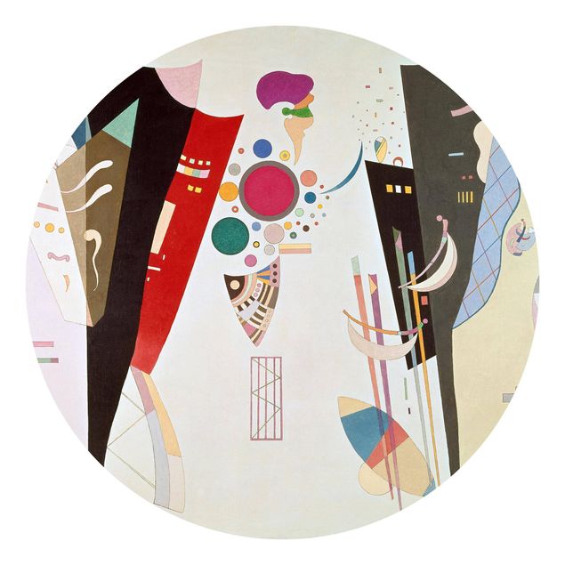 Self-adhesive round wallpaper - Wassily Kandinsky - Reciprocal Accord