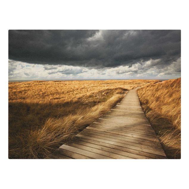 Natural canvas print - Path Between Dunes - Landscape format 4:3