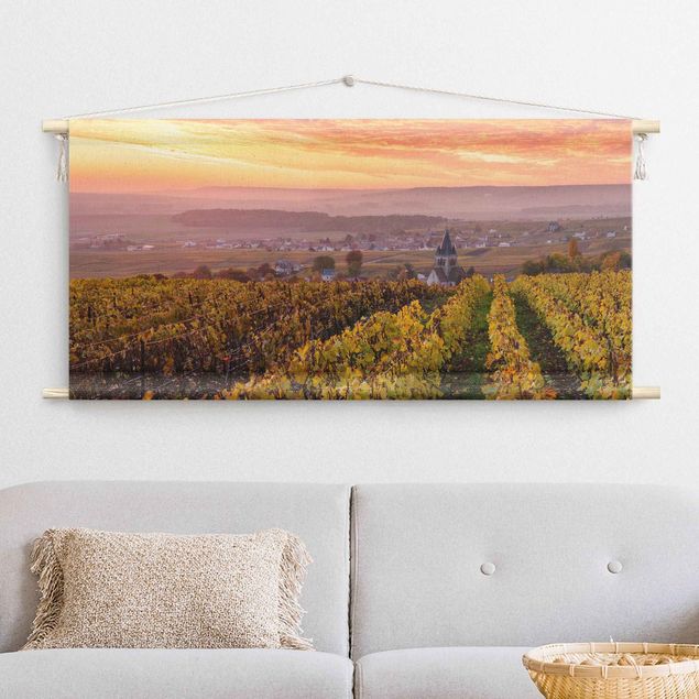 wall hanging decor Wine Plantations At Sunset